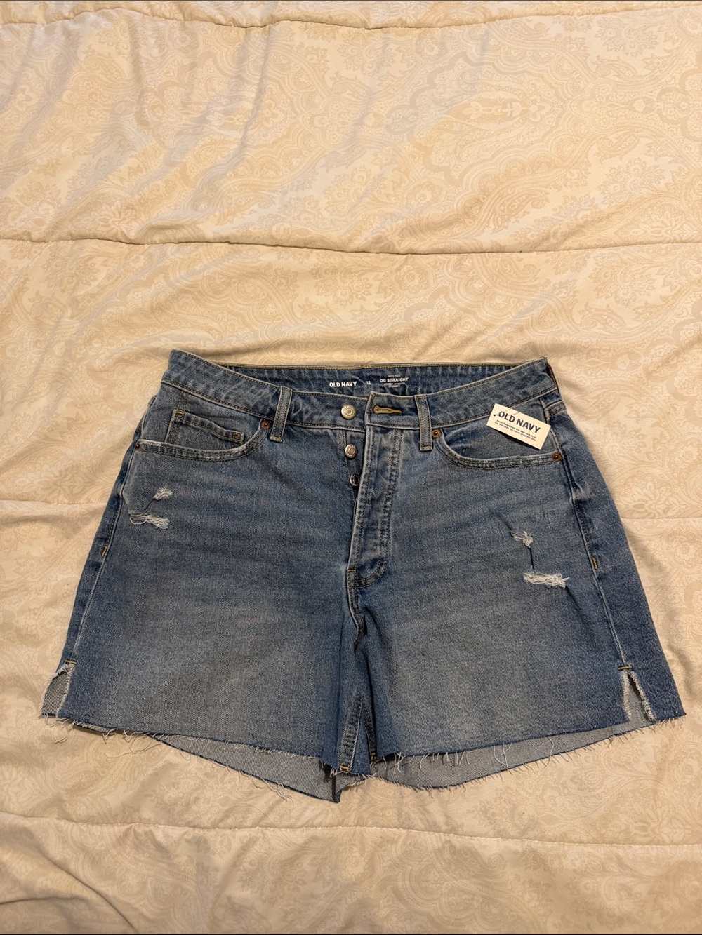 Old Navy Blue Distressed Denim Cutoff Shorts